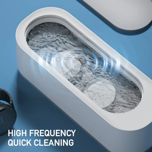 Plastic Vibration Wash Cleaner Multipurpose Ultrasonic Jewelry Cleaner Portable Electric Simple Operation for Everyday Objects