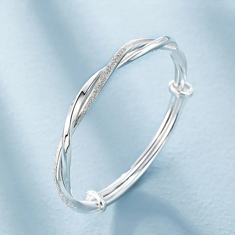 Adjustable size 925 Sterling Silver Bangle cuff Dreamcatcher Tassel Feather Round Bead Charm Bracelet jewelry For Women wedding