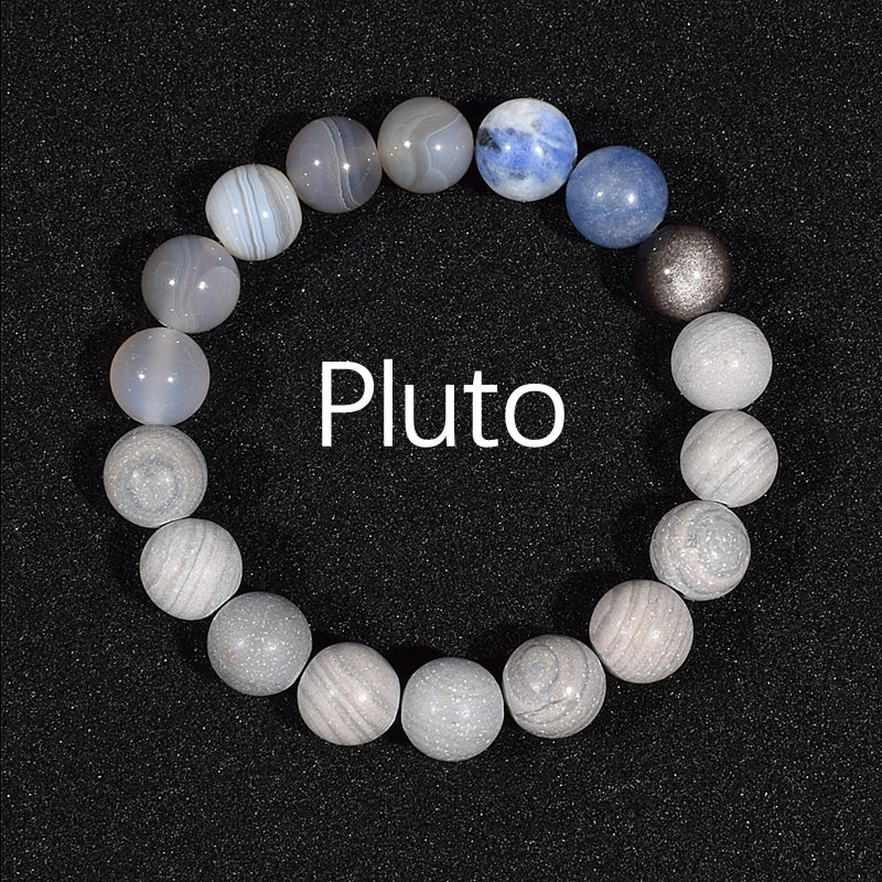 Universe Eight Planets Natural Stone Bead Bracelets Men Women Lava 7 Chakra Bracelet Yoga Energy Galaxy Solar Wristband Jewelry