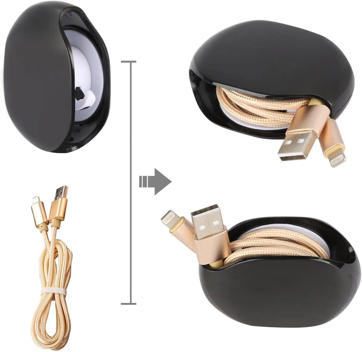 Office Home Pocket Automatic Cable Winder/Retractable Cord Organizer For USB Cable Earphone Cable Data Charging Cable Other Cord