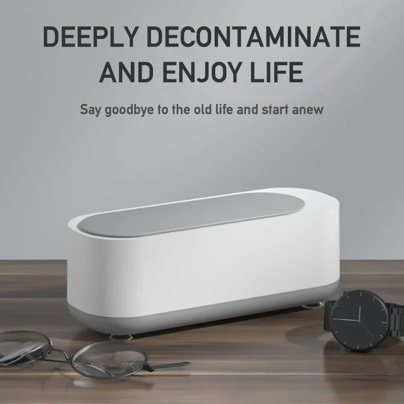 Plastic Vibration Wash Cleaner Multipurpose Ultrasonic Jewelry Cleaner Portable Electric Simple Operation for Everyday Objects