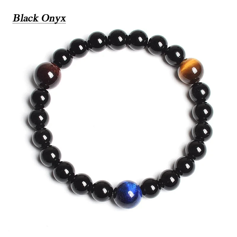 Universe Eight Planets Natural Stone Bead Bracelets Men Women Lava 7 Chakra Bracelet Yoga Energy Galaxy Solar Wristband Jewelry