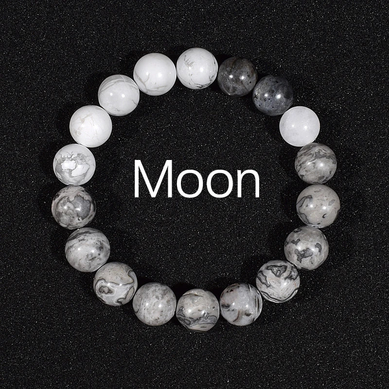 Universe Eight Planets Natural Stone Bead Bracelets Men Women Lava 7 Chakra Bracelet Yoga Energy Galaxy Solar Wristband Jewelry