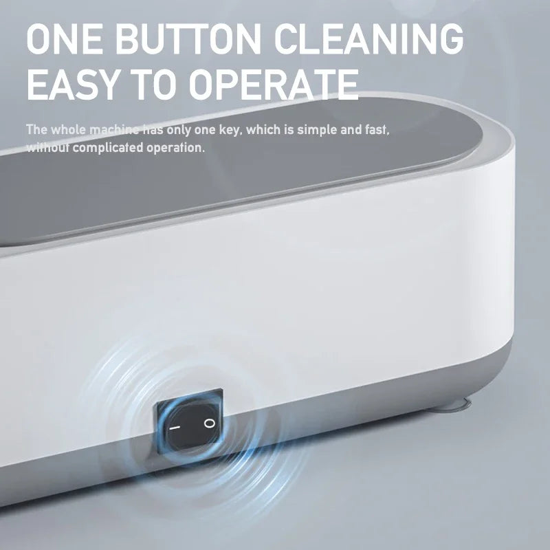 Plastic Vibration Wash Cleaner Multipurpose Ultrasonic Jewelry Cleaner Portable Electric Simple Operation for Everyday Objects