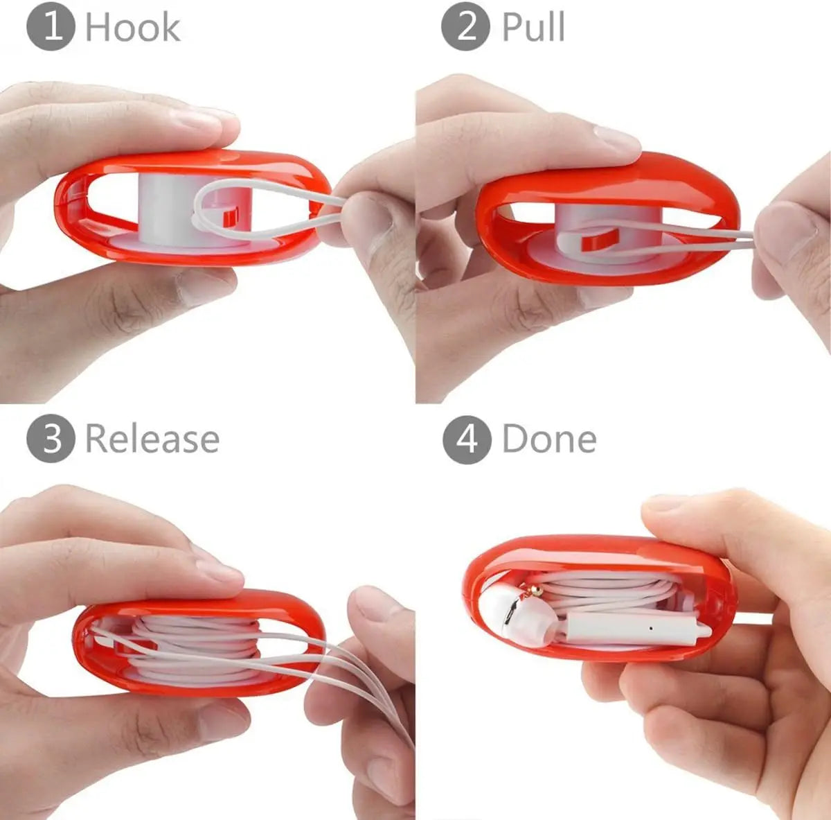 Office Home Pocket Automatic Cable Winder/Retractable Cord Organizer For USB Cable Earphone Cable Data Charging Cable Other Cord