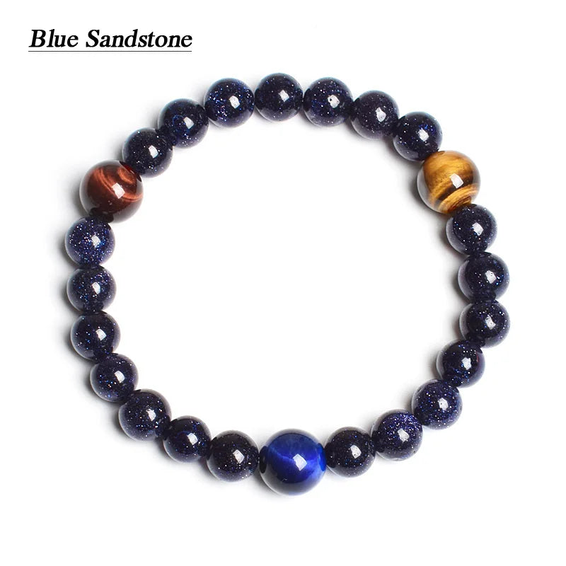 Universe Eight Planets Natural Stone Bead Bracelets Men Women Lava 7 Chakra Bracelet Yoga Energy Galaxy Solar Wristband Jewelry