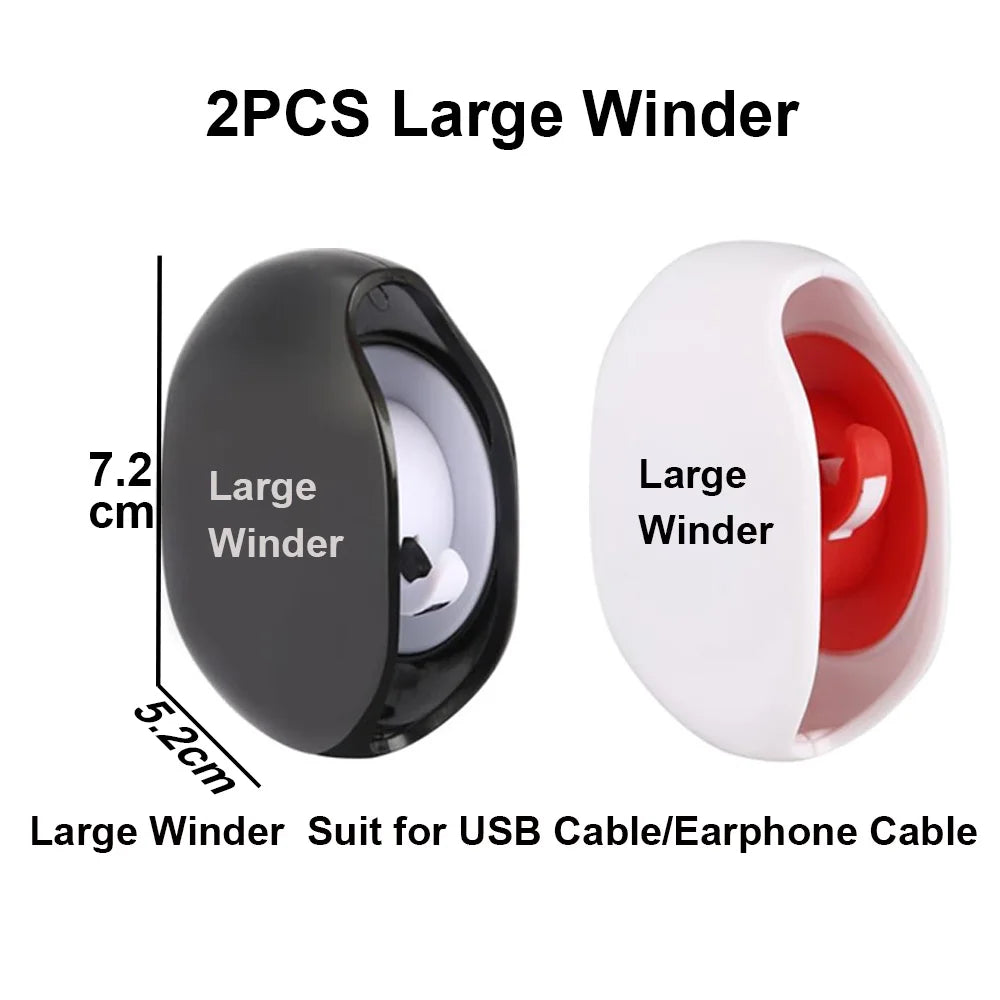 Office Home Pocket Automatic Cable Winder/Retractable Cord Organizer For USB Cable Earphone Cable Data Charging Cable Other Cord