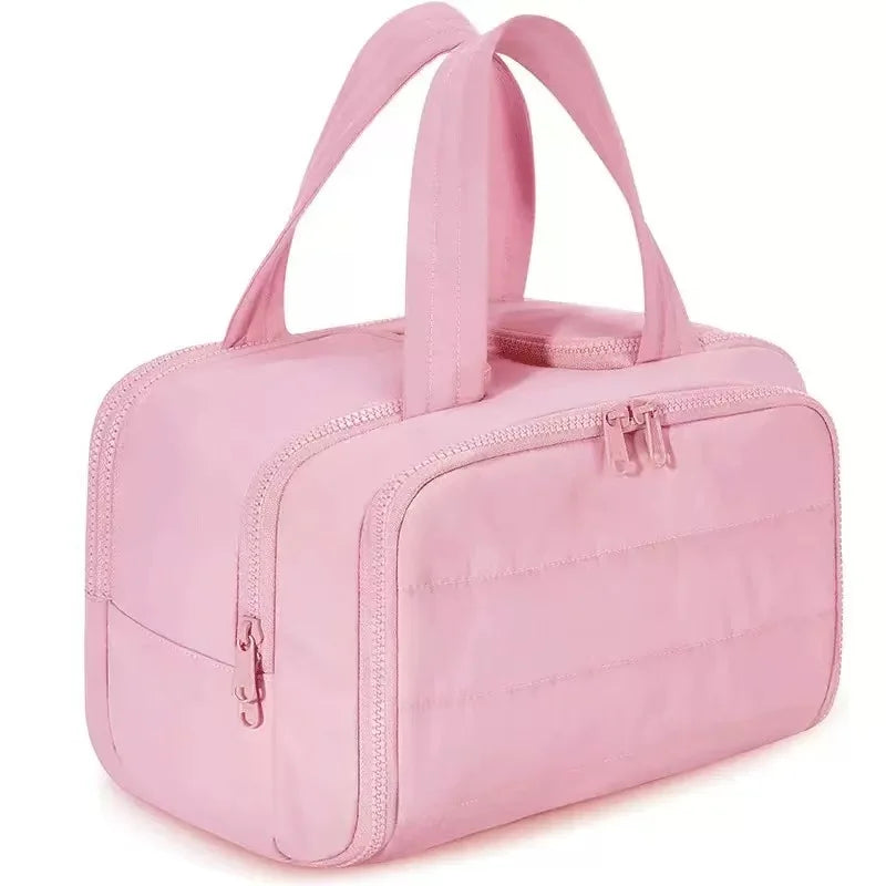 Large Capaci Portable Lightweight Makeup Bag Women's Travel Miscellaneous Storage Bag Handheld Organizer Cosmetic Pouch Wash Bag