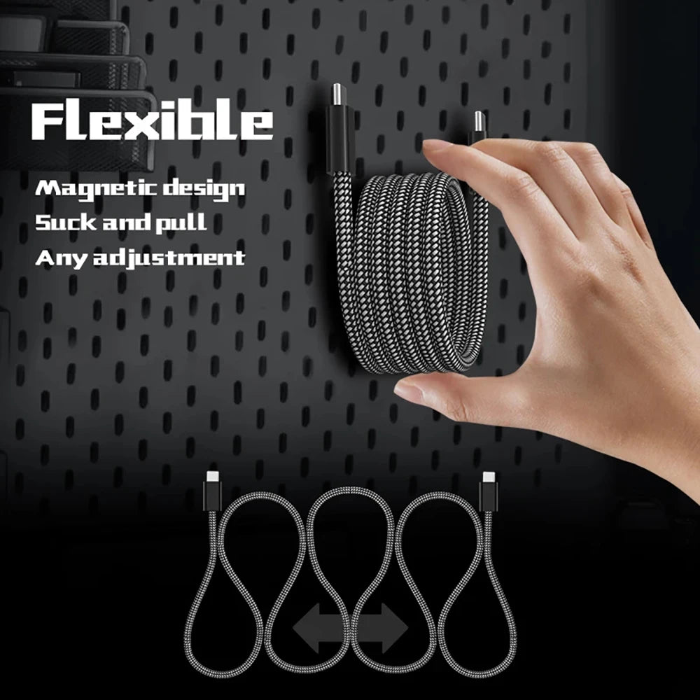 100W PD Fast Charging Cable Magnetic Suction