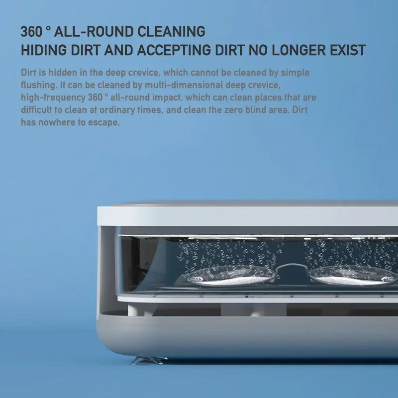 Plastic Vibration Wash Cleaner Multipurpose Ultrasonic Jewelry Cleaner Portable Electric Simple Operation for Everyday Objects