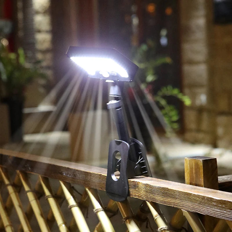 92 LED Solar Clip-on Motion Sensor Lights, LED Street Light, IP65 Waterproof Wall Lamp, for Camping Garden Yard Tent Patio Outdo